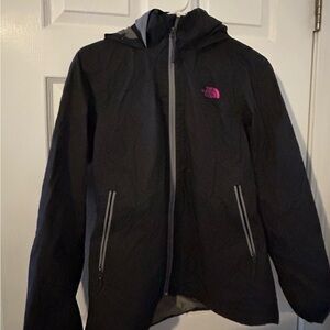The North Face Black Jacket with Pink Emblem